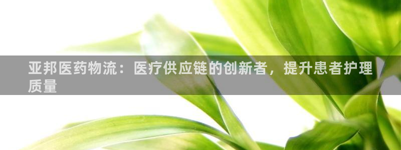 28圈登录流程：亚邦医药物流：医疗供